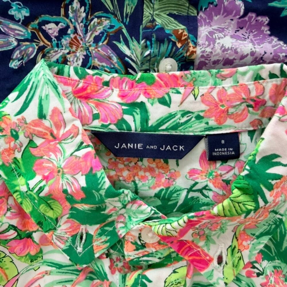 Janie & Jack Boys 4pc Size 7/8 Shirts White Pants Summer Beach Casual - Picture 4 of 11